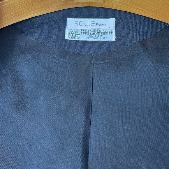 🇨🇦Rouie 100% Wool Petites Crop Blazer SZ 6 - Picture 7 of 9